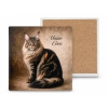 Podkładka ceramiczna, kwadratowa - Koty Maine Coon(CARMANI)