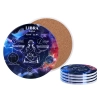 Kpl. 4 podkładek ceramicznych, okrągłe - Znaki zodiaku, Waga (CARMANI)