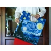 Torba z drewnianym uchwytem - V. van Gogh, Gwiaździsta noc nad Rodanem (CARMANI)