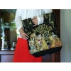 Torba z drewnianym uchwytem - G. Klimt, Drzewo życia (CARMANI)