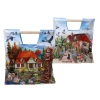 Torba z drewnianym uchwytem - Village Life (CARMANI)