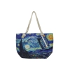 Torba na suwak z nadrukiem jednostronnym i saszetką, sznurkowe uchwyty- V. van Gogh, Gwiaździsta noc