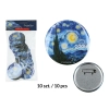 Kpl. 10 przypinek - V. van Gogh, Gwiaździsta Noc (CARMANI)