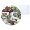 Deska szklana, okrągła - Village life (CARMANI)