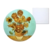 Deska szklana, okrągła - V. van Gogh, Słoneczniki (CARMANI)