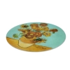 Deska szklana, okrągła - V. van Gogh, Słoneczniki (CARMANI)