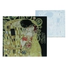 Podkładka szklana - G. Klimt, Pocałunek, czarne tło (CARMANI)