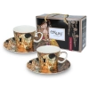 Kpl. 2 filiżanek espresso - G. Klimt, Pocałunek (CARMANI)