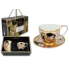 Filiżanka espresso Vanessa - G. Klimt, Pocałunek, białe tło (CARMANI)