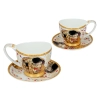 Filiżanka espresso Vanessa - G. Klimt, Pocałunek, białe tło (CARMANI)