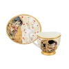 Filiżanka espresso Vanessa - G. Klimt, Pocałunek, białe tło (CARMANI)