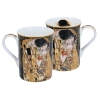 Kubek Classic New - G. Klimt, Pocałunek (tło czarne, CARMANI)