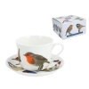 Filiżanka śniadaniowa ze spodkiem - Garden Birds (FBCh)