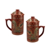 Kubek ceramiczny z sitkiem i przykrywką, zmieniający kolor.