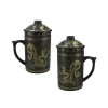 Kubek ceramiczny z sitkiem i przykrywką, zmieniający kolor.