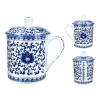 Kubek porcelanowy z przykrywką