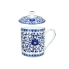 Kubek porcelanowy z przykrywką