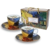 Kpl. 2 filiżanek espresso - V. van Gogh, Taras kawiarni nocą (CARMANI)