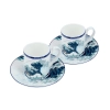 Kpl. 2 filiżanek espresso - Hokusai Katsushika, Wielka fala w Kanagawie (CARMANI)