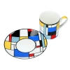 Kpl. Filiżanka ze spodkiem - P. Mondrian, Composition A (CARMANI)