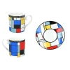 Kpl. Filiżanka ze spodkiem - P. Mondrian, Composition A (CARMANI)