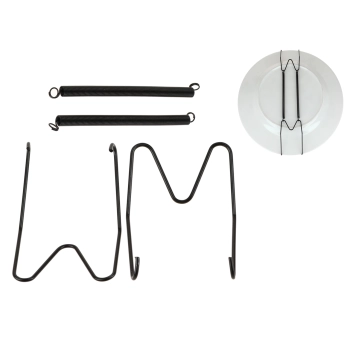 Zawiesie sprężynkowe - czarny uchwyt pod talerze 22 cm.