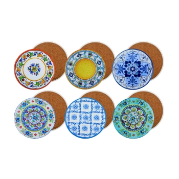 Kpl. 36 podkładek ceramicznych, okrągłe (CARMANI)