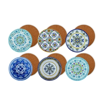 Kpl. 36 podkładek ceramicznych, okrągłe (CARMANI)