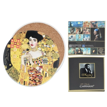 Podkładka ceramiczna, okrągła - G. Klimt, Adela (CARMANI)