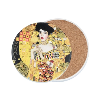 Podkładka ceramiczna, okrągła - G. Klimt, Adela (CARMANI)