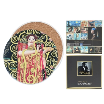 Podkładka ceramiczna, okrągła - G. Klimt, Medycyna (CARMANI)