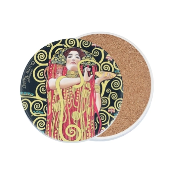 Podkładka ceramiczna, okrągła - G. Klimt, Medycyna (CARMANI)