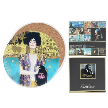 Podkładka ceramiczna, okrągła - G. Klimt, Judyta (CARMANI)