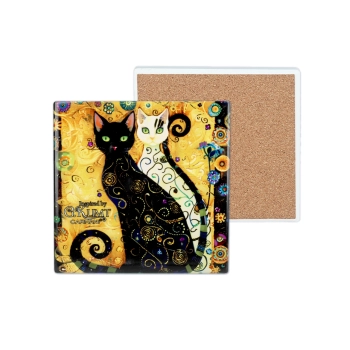 Kpl. 4 Podkładek ceramicznych - Inspirowane malarstwem G. Klimt (CARMANI)