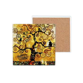 Kpl. 4 Podkładek ceramicznych - Inspirowane malarstwem G. Klimt (CARMANI)