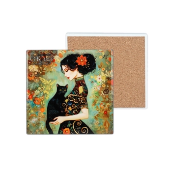 Kpl. 4 Podkładek ceramicznych - Inspirowane malarstwem G. Klimt (CARMANI)