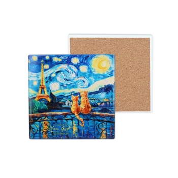 Kpl. 4 Podkładek ceramicznych - Inspirowane malarstwem V. van Gogh (CARMANI)