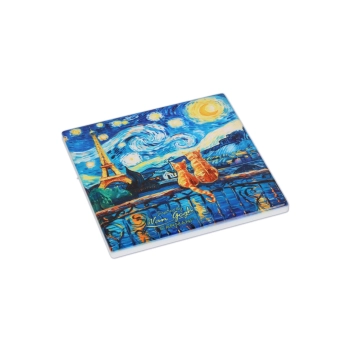 Kpl. 4 Podkładek ceramicznych - Inspirowane malarstwem V. van Gogh (CARMANI)