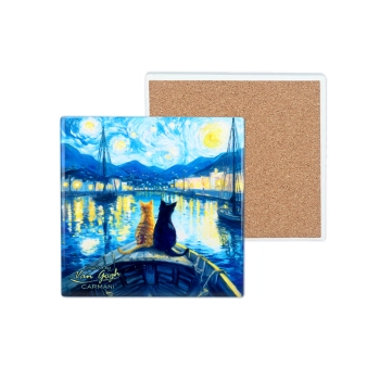 Kpl. 4 Podkładek ceramicznych - Inspirowane malarstwem V. van Gogh (CARMANI)