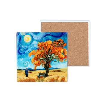 Kpl. 4 Podkładek ceramicznych - Inspirowane malarstwem V. van Gogh (CARMANI)