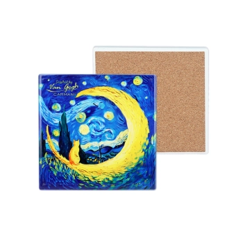 Kpl. 4 Podkładek ceramicznych - Inspirowane malarstwem V. van Gogh (CARMANI)