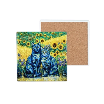 Kpl. 4 Podkładek ceramicznych - Inspirowane malarstwem V. van Gogh (CARMANI)