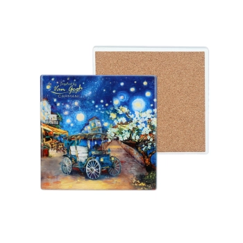 Kpl. 4 Podkładek ceramicznych - Inspirowane malarstwem V. van Gogh (CARMANI)