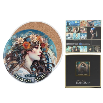 Podkładka ceramiczna, okrągła - Inspirowane malarstwem A. Mucha (CARMANI)