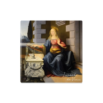 Podkładka ceramiczna, kwadratowaa - L. da Vinci, Zwiastowanie (CARMANI)