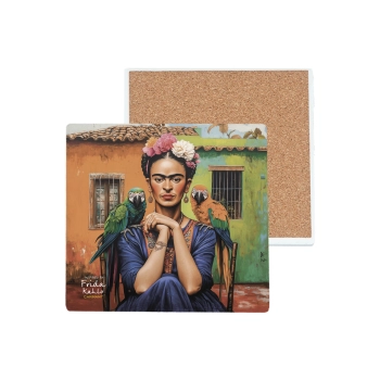 Podkładka ceramiczna, kwadratowa (duża) - Inspirowane malarstwem F. Kahlo (CARMANI)