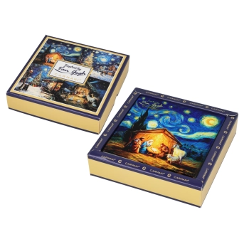 Kpl. 4 podkładek ceramicznych -  inspirowany malarstwem van Gogha, Boże Narodzenie (CARMA
