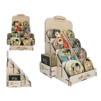 Kpl. 40 podkładek ceramicznych w display - G. Klimt (CARMANI)