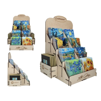 Kpl. 40 podkładek ceramicznych w display - V. van Gogh (CARMANI)