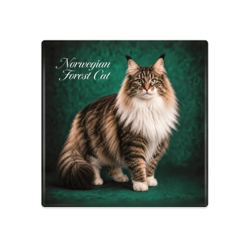 Podkładka ceramiczna, kwadratowa - Koty Norwegian Forest Cat (CARMANI)
